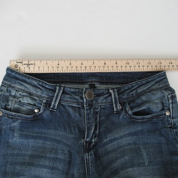 ELAN Womens Straight Jeans Semi Distressed, Stretch, Mid Rise, Sz Small - Picture 7 of 14